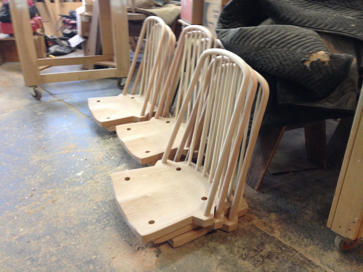 Contemporary Windsor Variation Chairs in progress