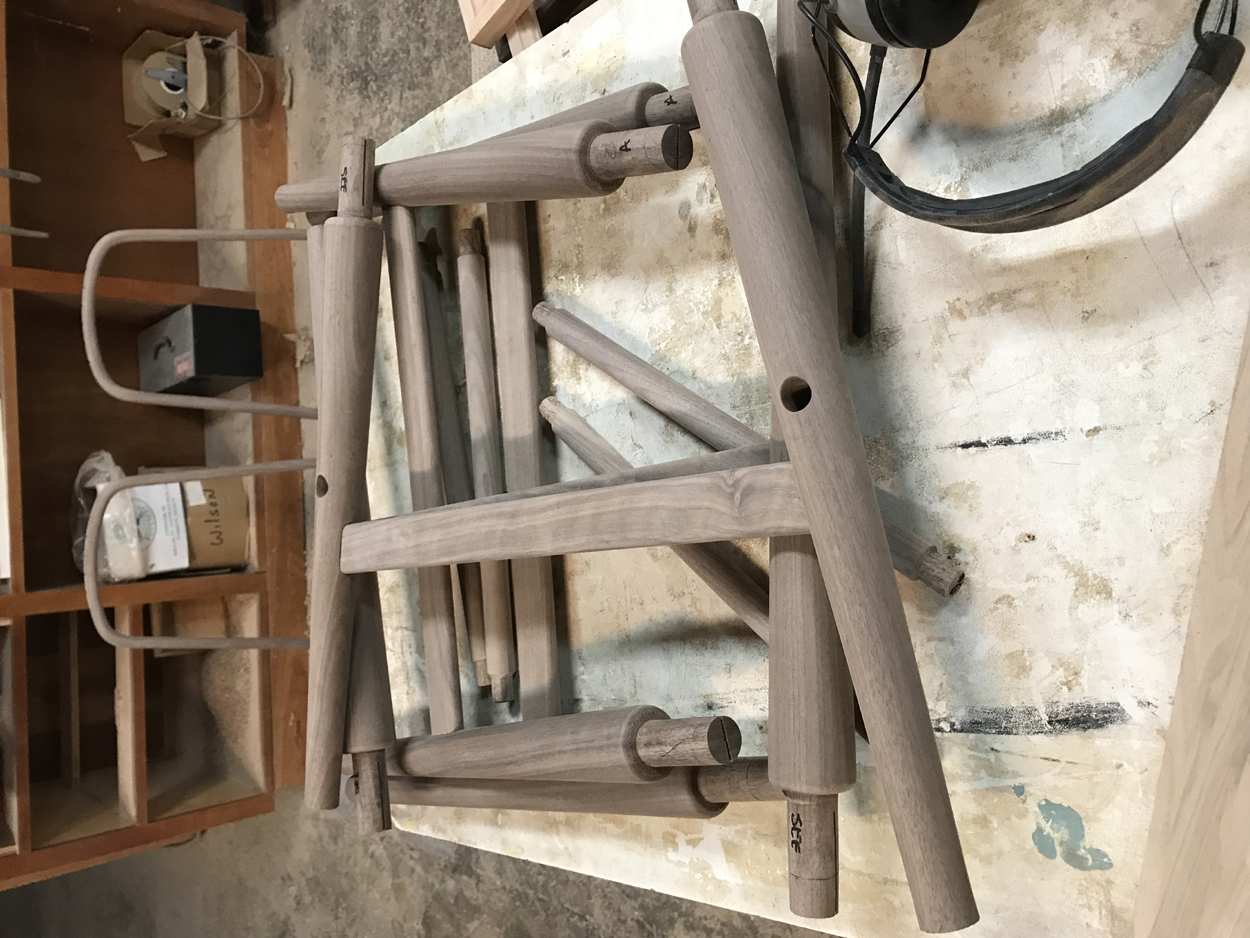 Walnut Contemporary Windsor Chair Parts