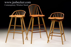 Fixed and Swivel Contemporary Windsor Stools