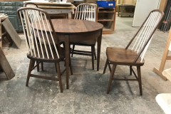 Small Round Table and Windsor Chairs
